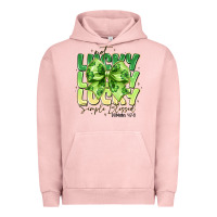 Pigment Salmon Not Lucky Simply Blessed Urban Hoodie - CowhideDigitalArt