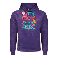 Cloud Purple My Mom Is My Hero Breast Cancer Vintage Hoodie - BundleAndBundleShop
