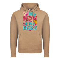 Vintage Coffee My Mom Is My Hero Breast Cancer Vintage Hoodie - BundleAndBundleShop