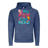 Vintage Denim My Mom Is My Hero Breast Cancer Vintage Hoodie - BundleAndBundleShop