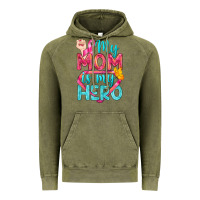 Vintage Olive My Mom Is My Hero Breast Cancer Vintage Hoodie - BundleAndBundleShop