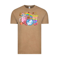 Vintage Coffee Unicorn Coffee Cup With Star Bbs Vintage Tee - BundleAndBundleShop