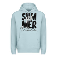 Blue Mist Summer Vibes Black White Cowhide Premium Hoodie - CowCowDesign
