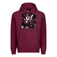 Burgundy Summer Vibes Black White Cowhide Premium Hoodie - CowCowDesign