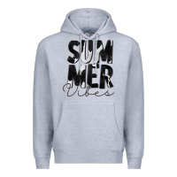 Heather Grey Summer Vibes Black White Cowhide Premium Hoodie - CowCowDesign