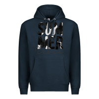 Navy Summer Vibes Black White Cowhide Premium Hoodie - CowCowDesign