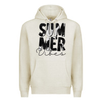 Oatmeal Heather Summer Vibes Black White Cowhide Premium Hoodie - CowCowDesign