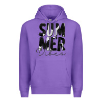 Purple Summer Vibes Black White Cowhide Premium Hoodie - CowCowDesign