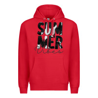 Red Summer Vibes Black White Cowhide Premium Hoodie - CowCowDesign