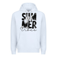 White Summer Vibes Black White Cowhide Premium Hoodie - CowCowDesign