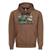 Chestnut Last night we let the liquor talk Cowboy Zipper Hoodie - HowdyJamesFarm
