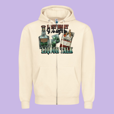 Last Night We Let The Liquor Talk Cowboy Zipper Hoodie Designed By Howdyjamesfarm