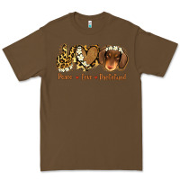 Cacao Peace Love Dachshund Premium Tee - Jasminsmagicworld