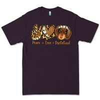 Plum Peace Love Dachshund Premium Tee - Jasminsmagicworld