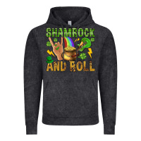 Vintage Black Shamrock and roll Vintage Hoodie - BundleAndBundleShop