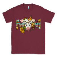 Burgundy Western Baby Calf Mom With Sunflower Mother's Day Classic Tee - LillyAllenDesigns