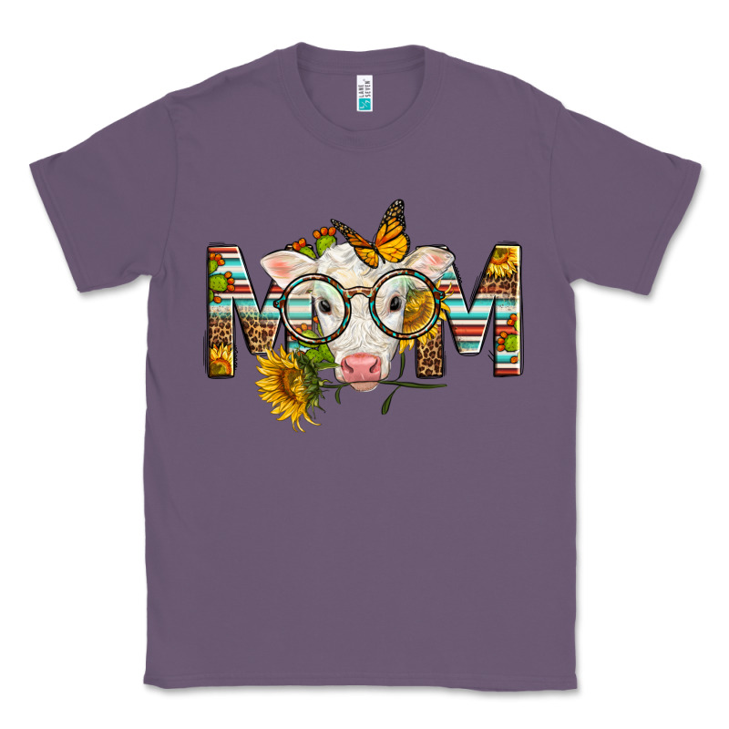 Western Baby Calf Mom With Sunflower Mother's Day Classic Tee by LillyAllenDesigns | Teevron