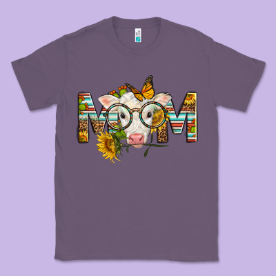 Western Baby Calf Mom With Sunflower Mother's Day Classic Tee Designed By Lillyallendesigns
