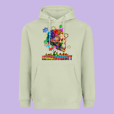 Embrace Neurodiversity Heavyweight Hoodie Designed By Fadigitalartstudio