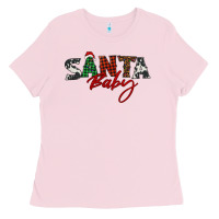 Bubblegum Pink Santa baby Ladies Tee - BarkalooDesign
