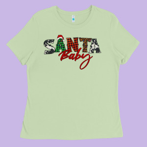 Santa Baby Ladies Tee Designed By Barkaloodesign