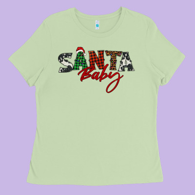 Santa Baby Ladies Tee Designed By Barkaloodesign