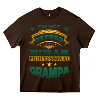 Chocolate Brown i'm not retired i'm a professional grampa Heavy Core Tee - Jasminsmagicworld