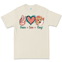 Bone Peace Love Corgi Premium Tee - Jasminsmagicworld