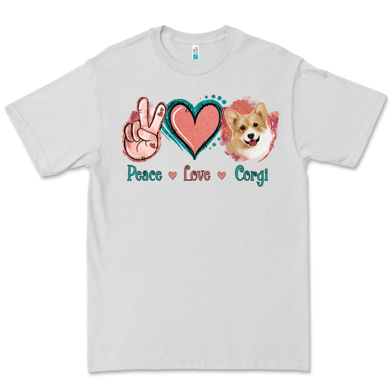 Peace Love Corgi Premium Tee by Jasminsmagicworld | Teevron