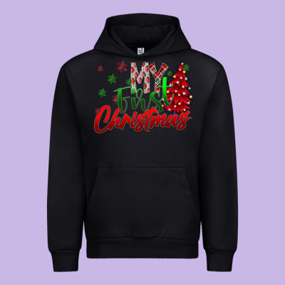 My First Christmas Urban Hoodie Designed By Cowhidedigitalart