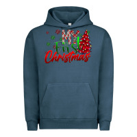 Pigment Midnight Navy my first Christmas Urban Hoodie - CowhideDigitalArt