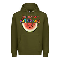 Army Green summer vibes Premium Hoodie - JahusDesignShop