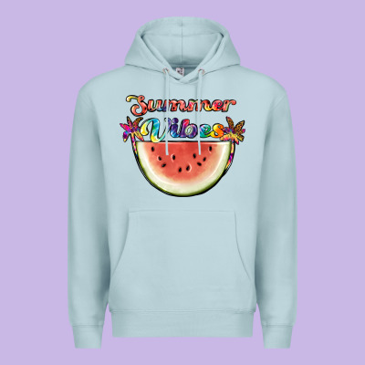 Summer Vibes Premium Hoodie Designed By Jahusdesignshop