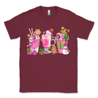 Burgundy Pink Christmas Coffee Cups Bbs Classic Tee - BundleAndBundleShop