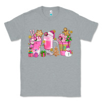 Heather Grey Pink Christmas Coffee Cups Bbs Classic Tee - BundleAndBundleShop