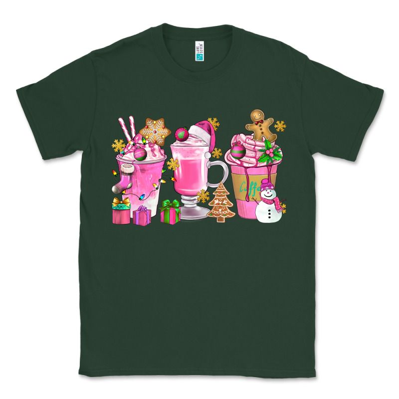 Pink Christmas Coffee Cups Bbs Classic Tee by BundleAndBundleShop | Teevron