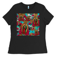 Black lady of guadalupe western seamless Ladies Tee - Jasminsmagicworld