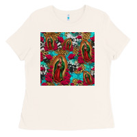 Bone lady of guadalupe western seamless Ladies Tee - Jasminsmagicworld