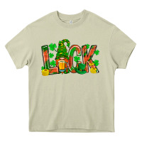 Mossy luck with gnome and beer Heavy Core Tee - NancyCooperArtShop