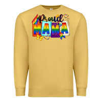 Antique Gold Proud mama Mother's Day Premium Sweatshirt - FaDigitalArtStudio