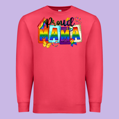 Proud Mama Mother's Day Premium Sweatshirt Designed By Fadigitalartstudio