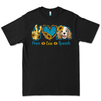 Black Peace Love Cocker Spaniel Premium Tee - Jasminsmagicworld