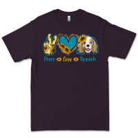 Plum Peace Love Cocker Spaniel Premium Tee - Jasminsmagicworld