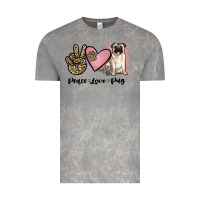 Cloud Rock peace love pug Vintage Tee - JahusDesignShop