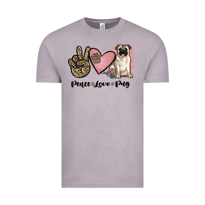 Peace Love Pug Vintage Tee by JahusDesignShop | Teevron