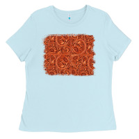 Baby Blue serape turquoise  leather background Ladies Tee - Jasminsmagicworld