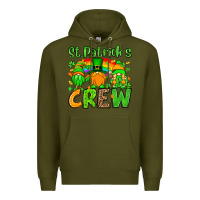 Army Green St. Patrick's Day crew Premium Hoodie - OliviaCreatesArt