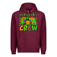 Burgundy St. Patrick's Day crew Premium Hoodie - OliviaCreatesArt