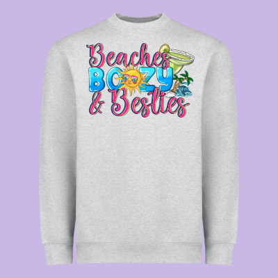 Beaches Boozy Besties Summer Heavyweight Sweatshirt Designed By Nancycooperartshop