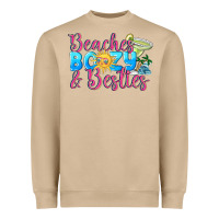 Mushroom Beaches boozy besties Summer Heavyweight Sweatshirt - NancyCooperArtShop